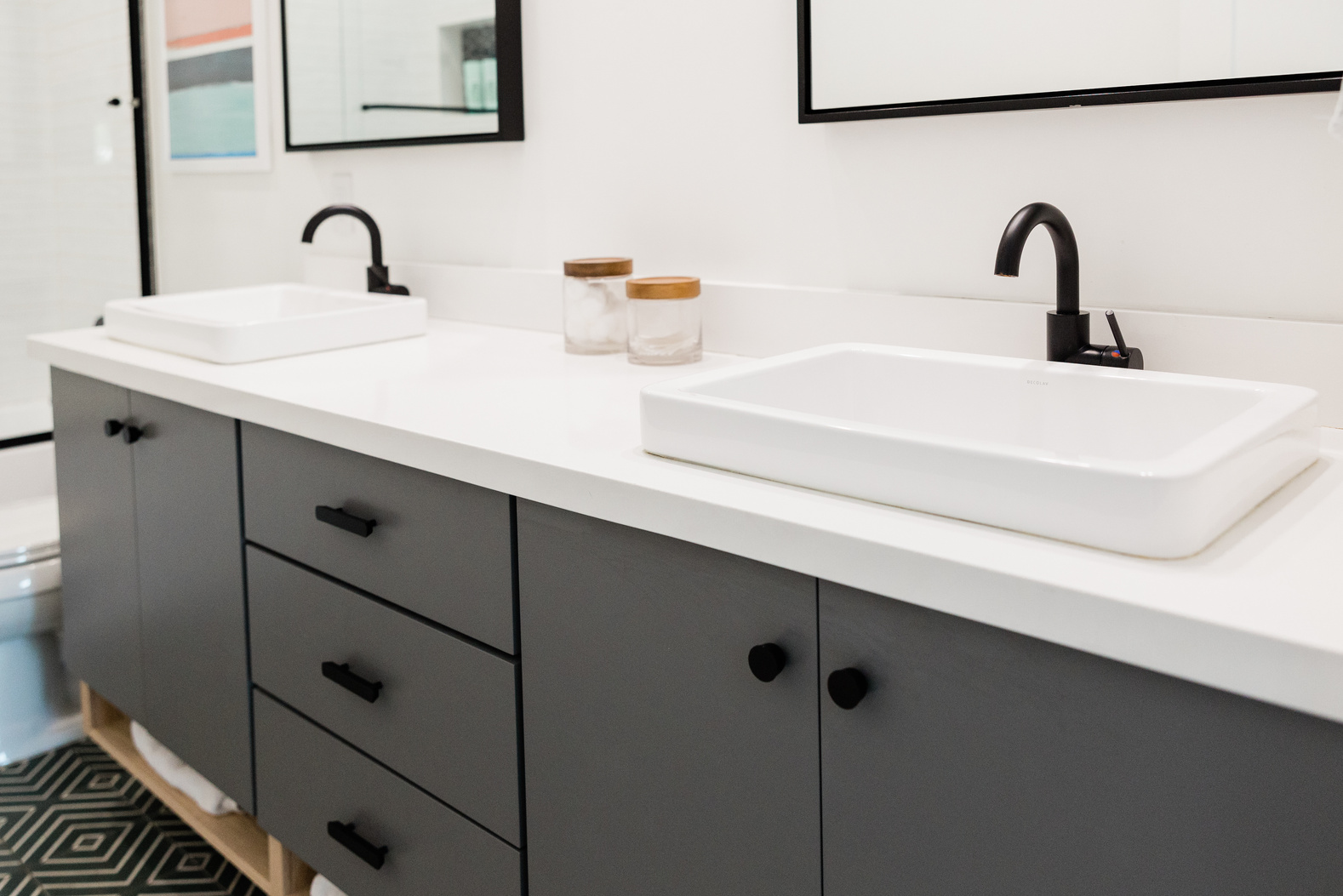 Sink with Cabinet in the Bathroom